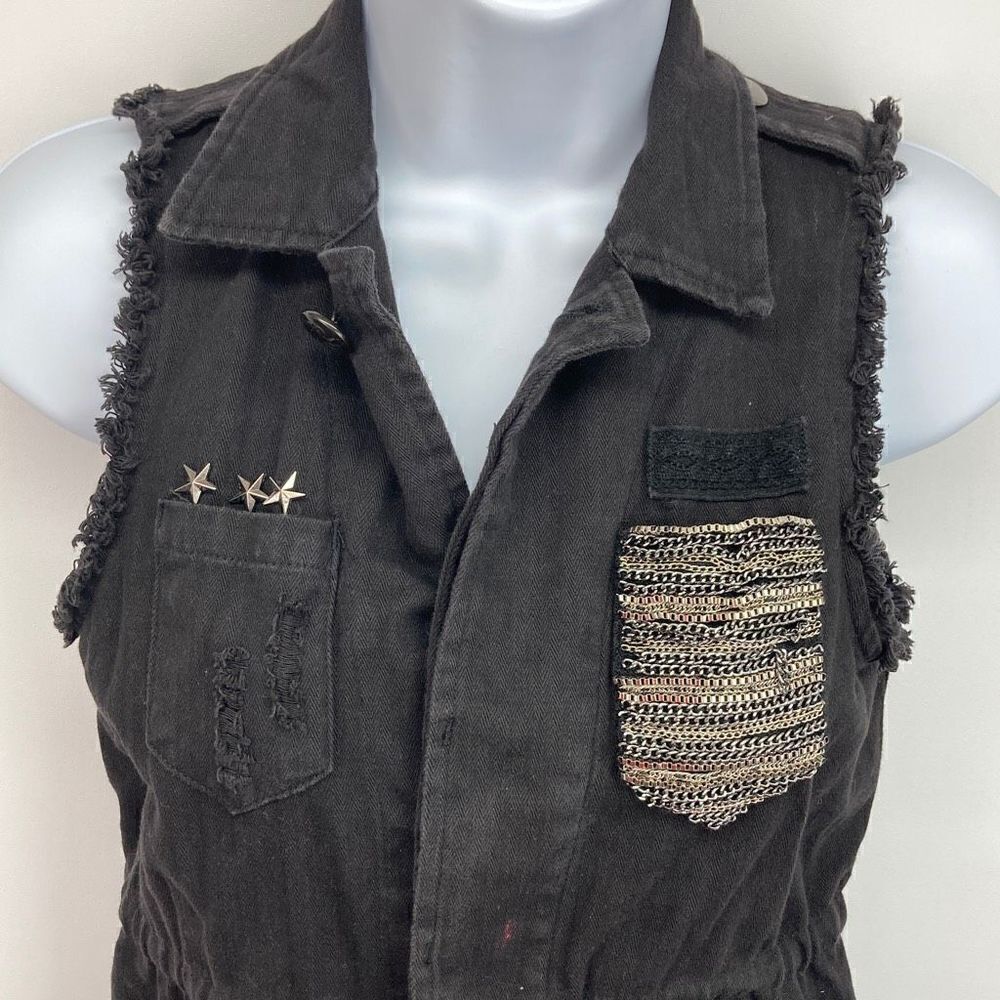 Miss Me Hidden Button Vest Womens Size Small - Picture 4 of 7